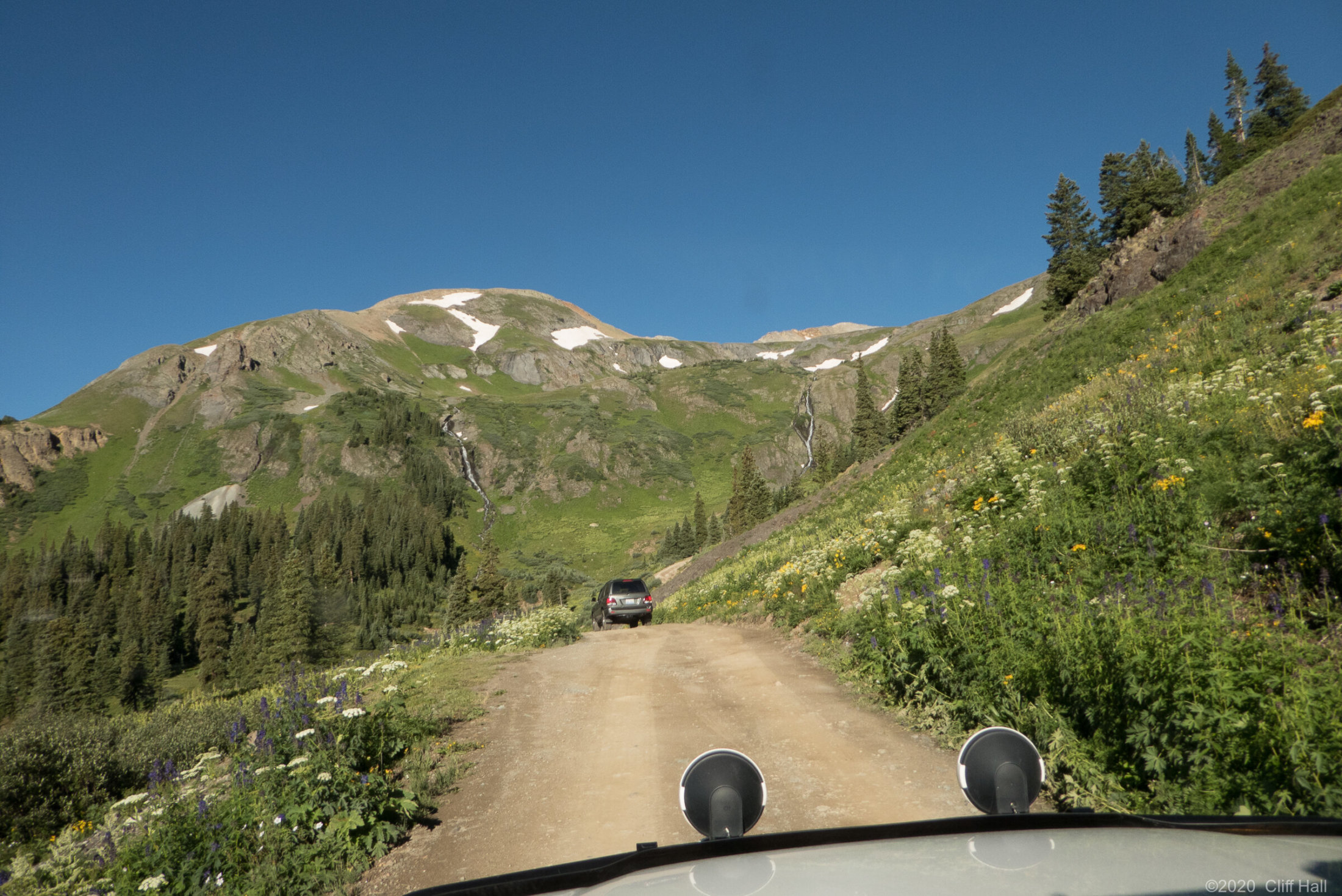 Starting up Black Bear Pass Road