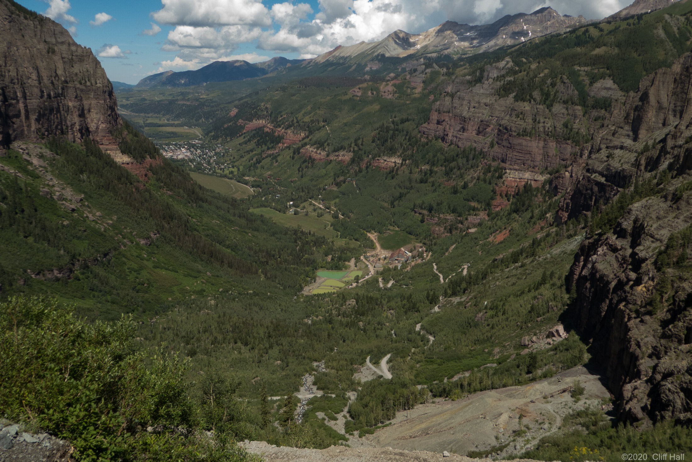 Working our way down the switchbacks